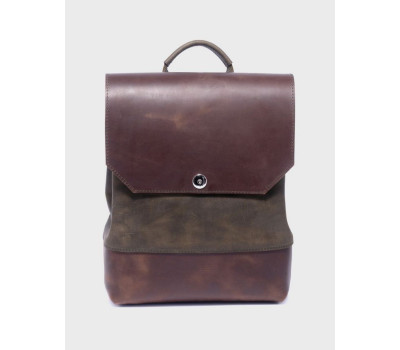 Шкіряна сумка-рюкзак Асті Горіх Dekey (6712)