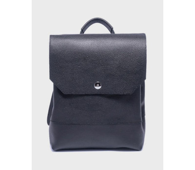 Шкіряна сумка-рюкзак Асті Чорний Флотар Dekey (6724)