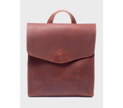 Шкіряна сумка-рюкзак Коньяк Унісекс Dekey (6530)