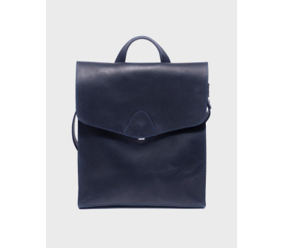 Шкіряна сумка-рюкзак Синій Унісекс Dekey (6526)