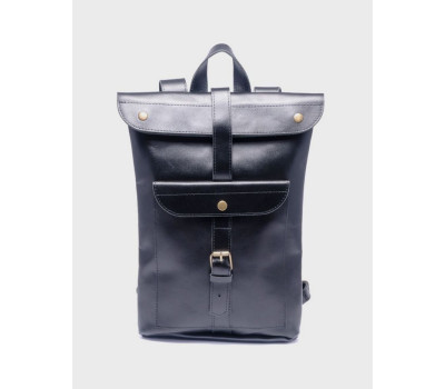 Шкіряний рюкзак Ріо Чорний Унісекс Dekey (6585)