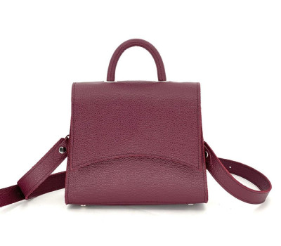 Жіноча шкіряна сумка Баланс Бордовий Dekey (9441)