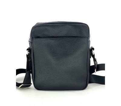 Чоловіча шкіряна сумка Бруклін Чорний Флотар Dekey (9144)