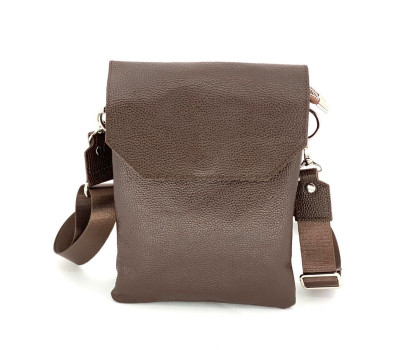 Чоловіча шкіряна сумка-планшет 3 Коричневий Флотар Dekey (9328)