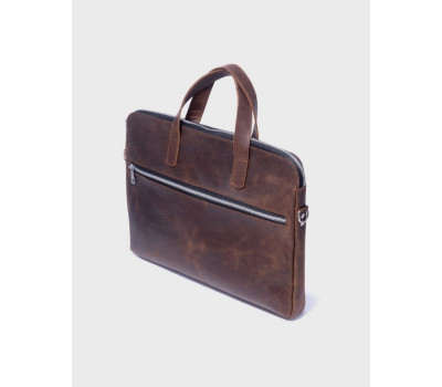 Шкіряна сумка Мессенджер горіх Dekey (6601)