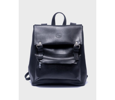 Чоловічий шкіряний рюкзак Чорний Флотар Dekey (6765)