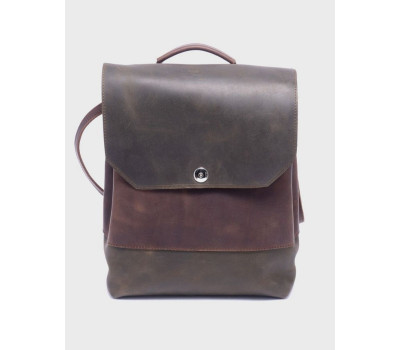 Шкіряна сумка-рюкзак Асті Зелений Dekey (6720)