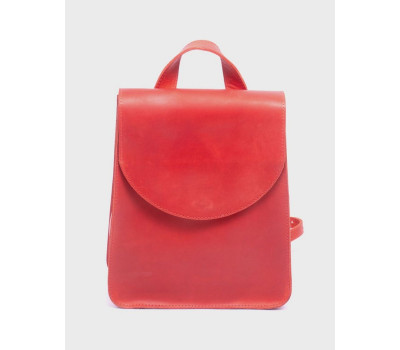Шкіряна сумка-рюкзак Еліон Червоний Dekey (6516)