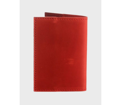 Шкіряна обкладинка на паспорт Червоний Dekey (6987)