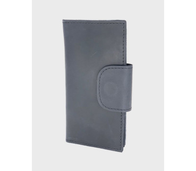 Шкіряний гаманець 13,5 Синій Dekey (7088)