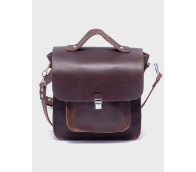 Жіноча шкіряна сумка Емануель Горіх Dekey (6443)