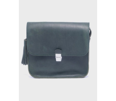 Жіноча шкіряна сумка Емма Плюс Зелений Dekey (6633)