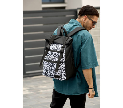 Чоловічий рюкзак Sambag RollTop ZARD з принтом "Graphity"