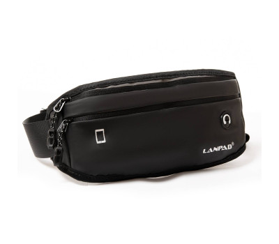 Сумка Чоловіча на пояс нейлон lanpad 61041 black