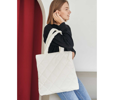 Жіноча сумка «Мила» кубики молочна WeLassie