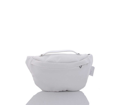 Сумка бананка жіноча «Нора» біла WeLassie