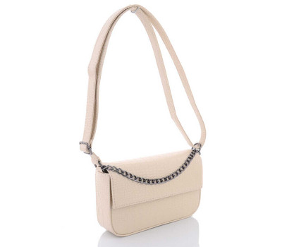 Женская сумка «Мона» молочный кроко WeLassie