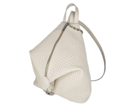 Рюкзак жіночий "Паріс" натуральна шкіра, слонова кістка венето