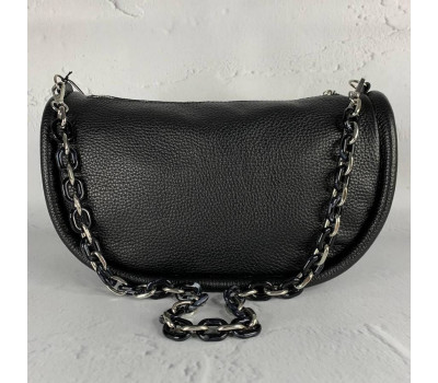 Сумка жіноча "Орео" натуральна шкіра, чорна флотарь