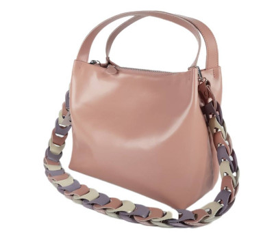 Сумка жіноча "Жаклін-плюс" натуральна шкіра, рожева