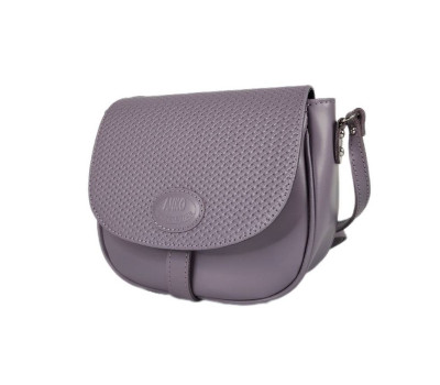 Сумка жіноча "Ріміні", натуральна шкіра, сіро-бузкова матова