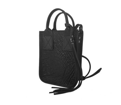 Сумка жіноча"Амелі" натуральна страусіна шкіра, чорний колір