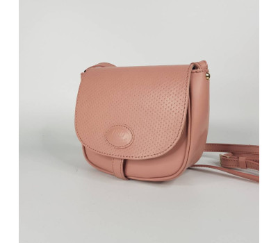 Сумка жіноча "Ріміні", натуральна шкіра, рожева матова