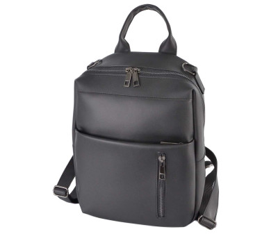 802 сумка-рюкзак чорний мат Lucherino