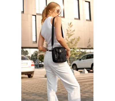 Женская сумка мессенджер  Sambag TEL черная