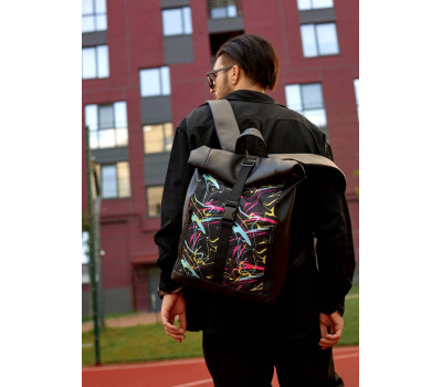 Мужской рюкзак ролл Sambag RollTop LZT принт "ABSTRACT"
