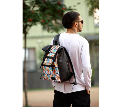 Мужской рюкзак ролл Sambag  RollTop Zard  принт "LIGHT"