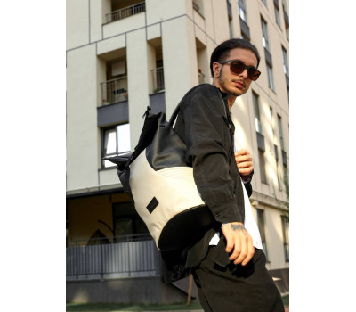 Чоловічий рюкзак ролл Sambag RollTop X чорно-сірий