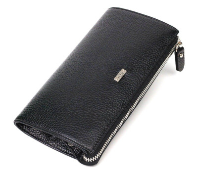 Функціональний чоловічий клатч із натуральної шкіри флотар BOND 22050 Чорний