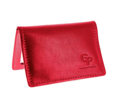 Шкіряна обкладинка на права ID паспорт, посвідчення Grande Pelle 211660 червона
