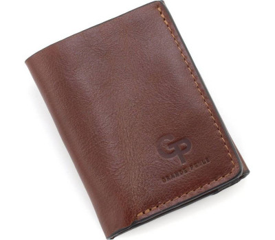 Жіночий невеликий шкіряний гаманець Grande Pelle 503623 коньяк