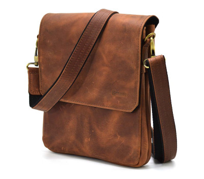 Чоловіча сумка через плече RB-0022-4lx TARWA на 2 відділення шкіряна шкіра