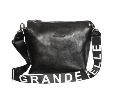 Сумка женская через плечо с стильным ремешком 746410 Grande Pelle черная