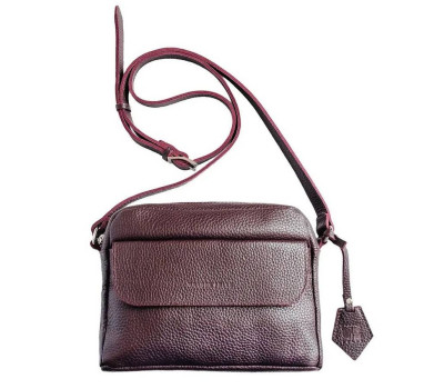 Сумка жіноча шкіряна месенджер 755764 Grande pelle бордо