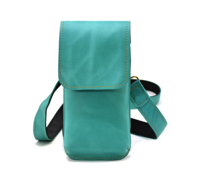 Шкіряна сумка чохол на пояс або через плече TARWA RKI-2093-3md аквамарин