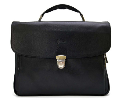Кожаный мужской портфель на два отделения TARWA GA-2067-4lx черный