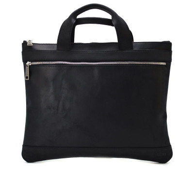 Сумка папка для документов А4 кожа TARWA RA-7100-4lx черная crazy horse