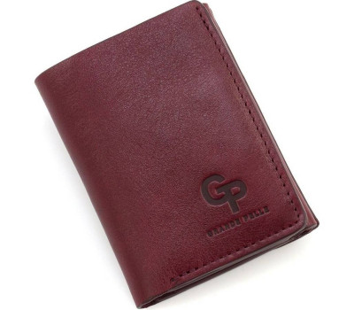 Жіночий шкіряний гаманець невеликий Grande Pelle 503661 бордовий