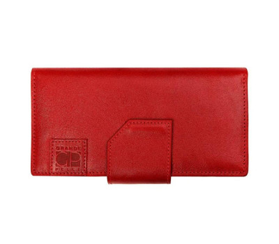 Портмоне жіноче Grande Pelle 533660 мм глянсова шкіра червона