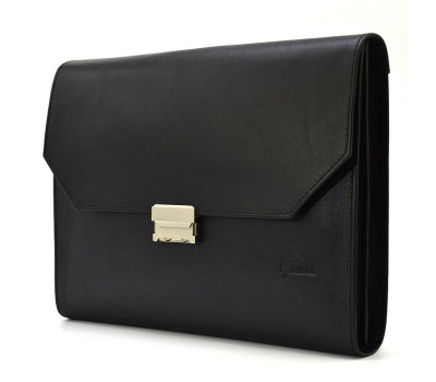 Шкіряна папка А4 на три відділення з петлею для руки TARWA GA-7101-4lx чорна