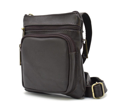 Cумка через плечо мужская из кожи TARWA GC-1342-2-3md коричневая