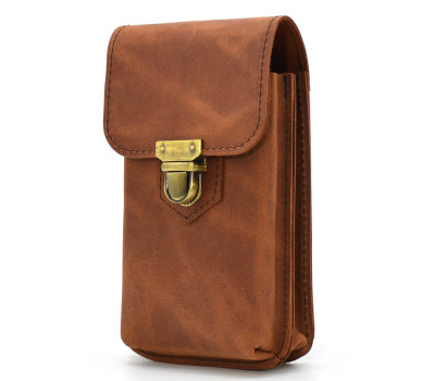 Шкіряна сумка чохол на пояс коньячна TARWA RB-2092-3md