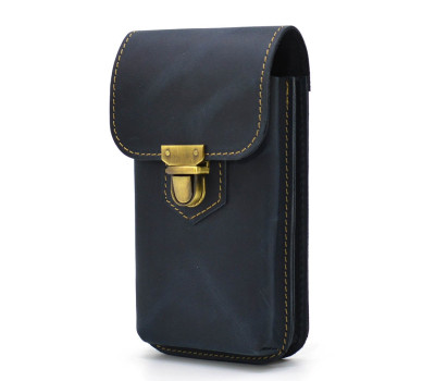 Шкіряна сумка чохол на пояс синя TARWA RKw-2092-3md