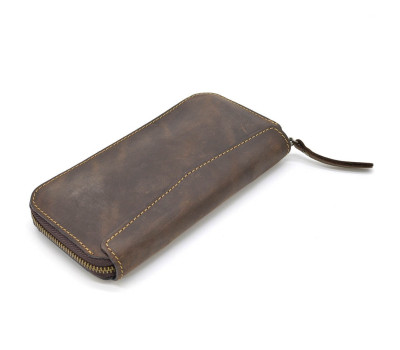 Чоловічий шкіряний гаманець на блискавці TARWA RC-711-3md