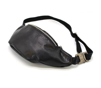 Сумка напоясна зі 100% шкіри чорного пітона REP2-3036-4lx TARWA