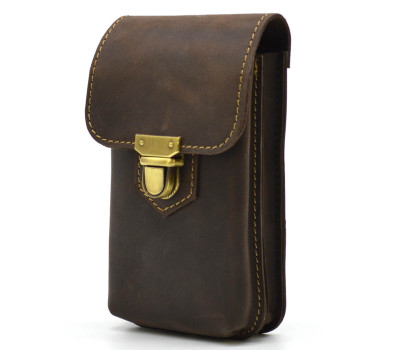 Шкіряна сумка чохол на пояс коричнева TARWA RC-2092-3md